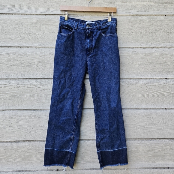 Rachel Comey slim Legion Pants indigo dip-dye cropped jeans size 6 - Picture 1 of 8